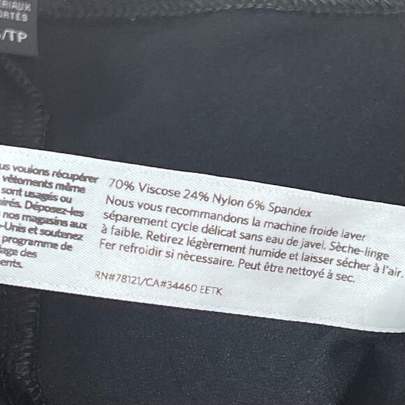 Eileen Fisher Pull-On Tapered Leg Ankle Length Pant Black Women XS - Picture 6 of 6